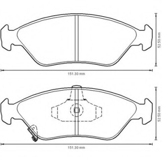 Фото автозапчастини колодки гальмівні передні Kia Clarus FDB1125 Bendix 572531B