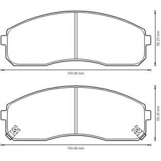 Фото автозапчасти колодки гальмівні передні Kia Pregio, K-Series FDB1990 Bendix 572532B