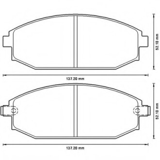 Фото автозапчастини колодки гальмівні передні Hyundai Galloper FDB1671 Bendix 572534B