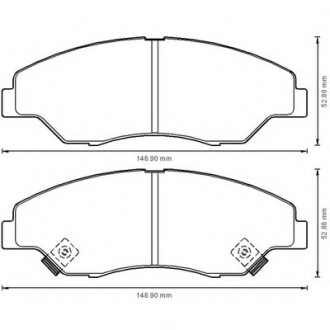 Фото автозапчастини колодки гальмівні передні Kia Sportage, Retona FDB1536 Bendix 572536B