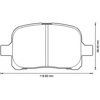 Фото автозапчастини колодки гальмівні передні Toyota Camry, Avalon, Previa; Lexus ES, RX FDB1437 Bendix 572538B