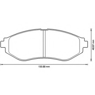 Фото автозапчасти колодки гальмівні передні Chevrolet Aveo, Kalos; Daewoo Kalos; Proton Savvy FDB1699 Bendix 572539B