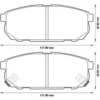 Фото автозапчасти колодки гальмівні задні Kia Sorento; Toyota Cressida FDB1736 Bendix 572549B