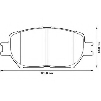 Фото автозапчастини колодки гальмівні передні Toyota Camry; Lexus GS FDB1620 Bendix 572553B