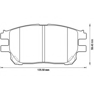 Фото автозапчасти колодки гальмівні передні Toyota Previa 2000-2006 FDB1868 Bendix 572554B