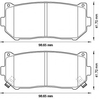 Фото автозапчасти колодки гальмівні задні Kia Carens, Cerato, Clarus. Shuma FDB1569 Bendix 572556B