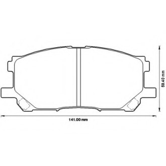 Фото автозапчасти колодки гальмівні передні Lexus GS, RC, RX; Toyota Highlander FDB1715 Bendix 572562B