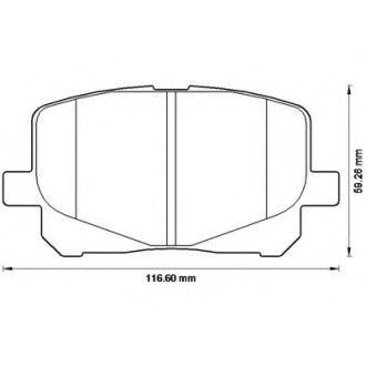 Фото автозапчасти колодки гальмівні передні Toyota Previa FDB1752 Bendix 572563B