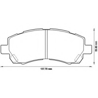 Фото автозапчастини колодки гальмівні передні Subaru Forester, Impreza, Legacy FDB1612 Bendix 572566B