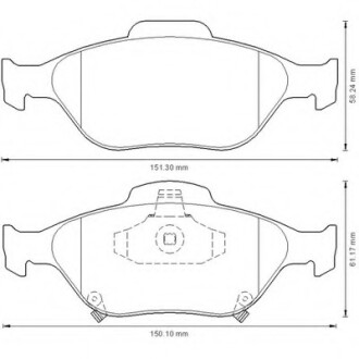 Фото автозапчасти колодки гальмівні передні Toyota Yaris; Daihatsu Charade FDB1890 Bendix 572576B (фото 1)