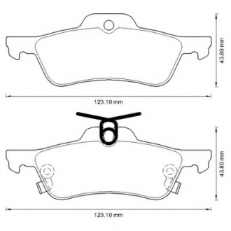 Фото автозапчасти колодки гальмівні задні Toyota Yaris, Vios; Daihatsu Charade FDB4041 Bendix 572588B