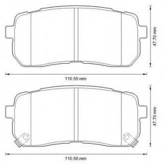 Фото автозапчастини колодки гальмівні задні Hyundai H-1; Kia Sedona, Sorento FDB4114 Bendix 572596B