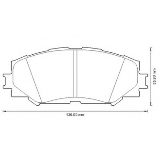 Фото автозапчастини колодки гальмівні передні Lexus HS; Toyota Corolla, Yaris, RAV4, Prius, Auris FDB1891 Bendix 572598B (фото 1)