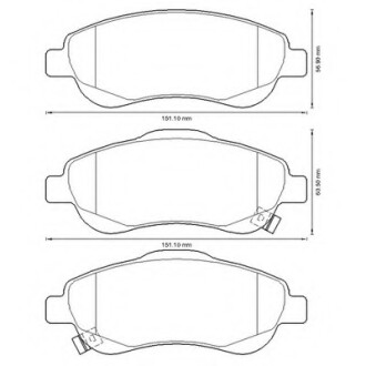 Фото автозапчасти колодки гальмівні передні Honda CR-V FDB4228 Bendix 572605B