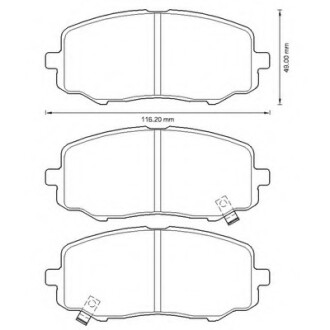 Фото автозапчастини колодки гальмівні передні Hyundai i20 FDB4234 Bendix 572609B