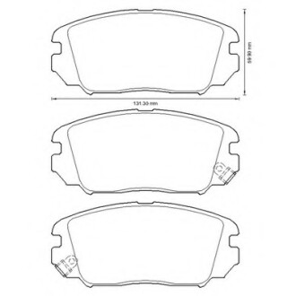 Фото автозапчасти колодки гальмівні передні Kia Opirus; Hyundai Grandeur, Sonata, Tucson FDB4246 Bendix 572616B