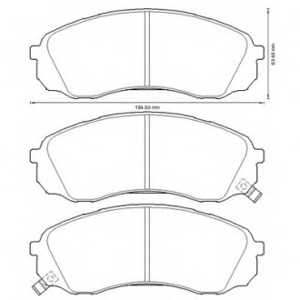 Фото автозапчасти колодки гальмівні передні Kia Sedona FDB4113 Bendix 572619B