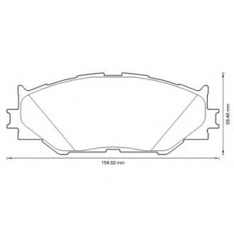 Фото автозапчасти колодки гальмівні передні Lexus IS FDB1936 Bendix 572620B