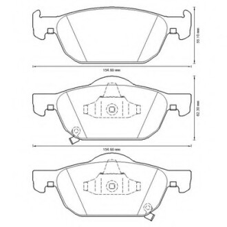 Фото автозапчасти колодки гальмівні передні Honda Accord, Civic FDB4269 Bendix 572624B