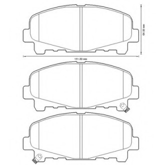 Фото автозапчастини колодки гальмівні передні Honda Accord 2008-- FDB4270 Bendix 572635B