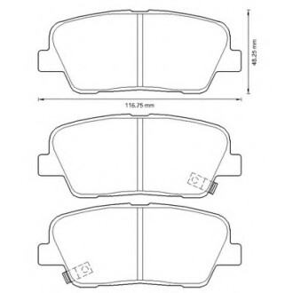 Фото автозапчастини колодки гальмівні задні SsangYong Musso; Hyundai Santa Fe, Genesis; Kia Sorento, Mohave FDB4391 Bendix 572639B (фото 1)