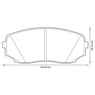 Фото автозапчастини колодки гальмівні передні Peugeot 106; Mazda CX-7, CX-9; Mitsubishi Pajero Sport FDB4365 Bendix 572640B (фото 1)