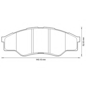 Фото автозапчастини колодки гальмівні передні Toyota Hilux FDB1887 Bendix 572642B