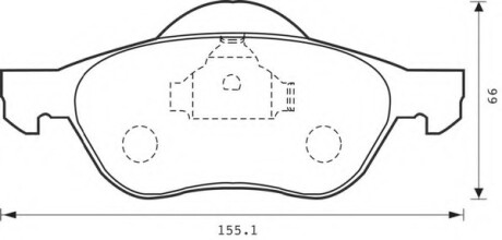 Фото автозапчасти колодки гальмівні передні Renault Laguna, Twingo, Wind FDB1440 Bendix 573016B