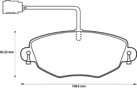 Фото автозапчастини колодки гальмівні передні Ford Mondeo; Jaguar X-Type FDB1425 Bendix 573020B