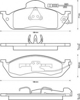 Фото автозапчасти колодки гальмівні передні Mercedes-Benz M-Class FDB1400 Bendix 573034B