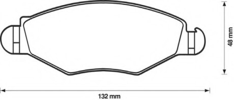 Фото автозапчасти колодки гальмівні передні Citroen Xsara; Peugeot 206, 306 FDB1378 Bendix 573051B