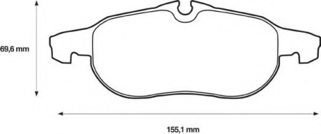 Фото автозапчастини колодки гальмівні передні Saab 9-3; Opel Astra, Vectra, Zafira, Signum FDB1520 Bendix 573089B