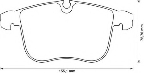 Фото автозапчастини колодки гальмівні передні Opel Vectra, Signum; Saab 9-3; Cadillac BLS FDB1833 Bendix 573090B