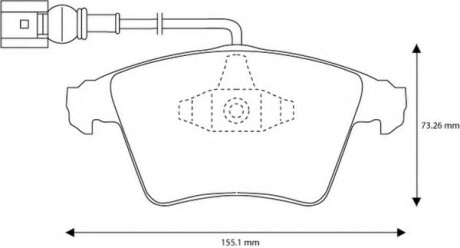 Фото автозапчасти колодки гальмівні передні VW Multivan, Transporter FVR1642 Bendix 573159B