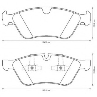 Фото автозапчасти колодки гальмівні передні Mercedes-Benz E-Class, G-Class, GL-Class, M-Class, R-Class FDB1830 Bendix 573175B