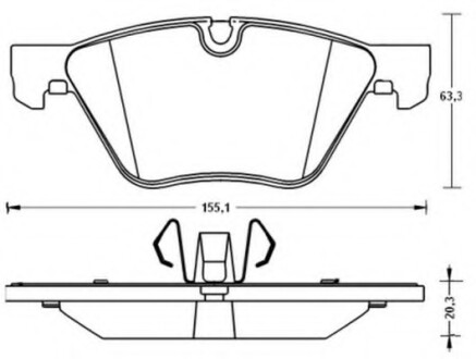 Фото автозапчастини колодки гальмівні передні BMW 1, 3, 5, X1, Z4 FDB1773 FDB1773 Bendix 573187B