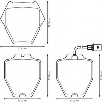 Фото автозапчастини колодки гальмівні передні Audi A6, A8 FDB1710 Bendix 573208B