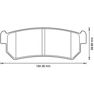 Фото автозапчасти колодки гальмівні задні Chevrolet Aveo, Lacetti, Nubira; Daewoo Lacetti, Nubira FDB1889 Bendix 573216B