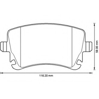 Фото автозапчасти колодки гальмівні задні VW Transporter, Multivan FVR1644 Bendix 573220B