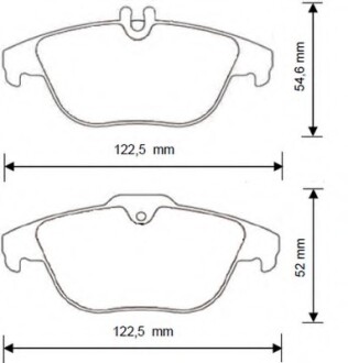 Фото автозапчастини колодки гальмівні задні Mercedes-Benz C-Class, E-Class, GLK-Class FDB1980 Bendix 573248B