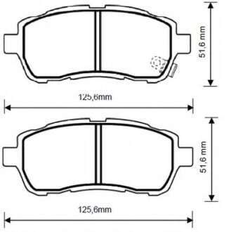 Фото автозапчастини колодки гальмівні передні Ford Fiesta, KA; Mazda 2 FDB4179 FDB4110 Bendix 573249B (фото 1)