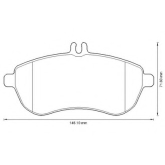 Фото автозапчастини колодки гальмівні передні Mercedes-Benz C-Class, E-Class, SLC-Class, SLK-Class FDB1978 Bendix 573257B