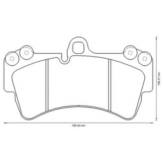 Фото автозапчасти колодки гальмівні передні Audi Q7; Porsche Cayenne; VW Touareg FDB1626 Bendix 573282B