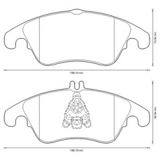 Фото автозапчасти колодки гальмівні передні Mercedes-Benz C-Class, CLS-Class, E-Class, SLC-Class FDB1979 Bendix 573291B