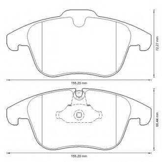 Фото автозапчасти колодки гальмівні передні Citroen C5; Peugeot 407 FDB4160 FDB4498 Bendix 573311B