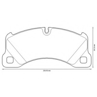 Фото автозапчастини колодки гальмівні передні VW Touareg; Porsche Cayenne, Macan, Panamera FDB4064 Bendix 573329B