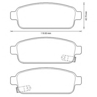 Фото автозапчасти колодки гальмівні задні Chevrolet Aveo, Volt, Cruze; Opel Astra, Zafira FDB4265 FDB4263 Bendix 573335B