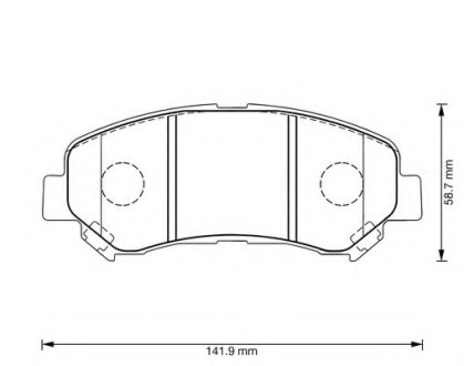 Фото автозапчасти колодки гальмівні передні Nissan Qashqai, Juke, X-Trail FDB4051 Bendix 573379B