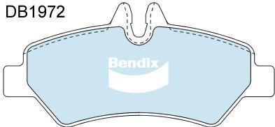 Комплект тормозных колодок, дисковый тормоз Bendix DB1972 HD (фото 1)