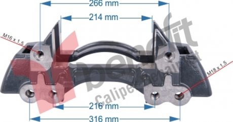 Фото автозапчастини скоба, супорт гальма Wspornik kloc.zac.Knorr osie SAF,Krone 22,5 BENEFIT 1001030376